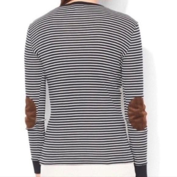 Lauren Ralph Lauren Stripe Elbow Patch Shirt - Picture 2 of 8